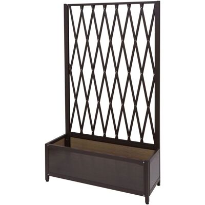 Décoshop26 - Maceta de Jardín - Soporta Plantas Trepadoras - Acabado Marrón Rústico Décoshop26 - Maceta de Jardín - Soporta Plantas Trepadoras - Acabado Marrón Rústico
