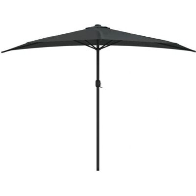 HelloShop26 - Sombrilla de balcón y poste de aluminio antracita 300 x 150 cm - Parasol HelloShop26 - Sombrilla de balcón y poste de aluminio antracita 300 x 150 cm - Parasol