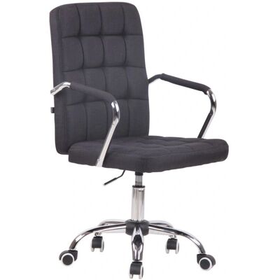 Décoshop26 - BUR10639 - Negro - Tela - Silla de oficina Décoshop26 - BUR10639 - Negro - Tela - Silla de oficina