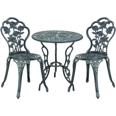 HelloShop26 Set da giardino vintage - Verde - Arredamento da giardino e terrazza HelloShop26 Set da giardino vintage - Verde - Arredamento da giardino e terrazza