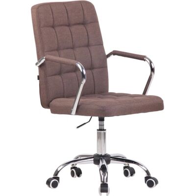 Décoshop26 - BUR10635 - tela marrón - Silla de oficina Décoshop26 - BUR10635 - tela marrón - Silla de oficina