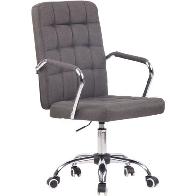 Décoshop26 - BUR10633 - Tissu gris foncé - À roulettes - Chaise de bureau - Publicité Décoshop26 - BUR10633 - Tissu gris foncé - À roulettes - Chaise de bureau - Publicité