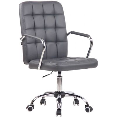 DECOSHOP26 BUR10630 - Gris - Sintético - Con ruedas - Silla de oficina DECOSHOP26 BUR10630 - Gris - Sintético - Con ruedas - Silla de oficina
