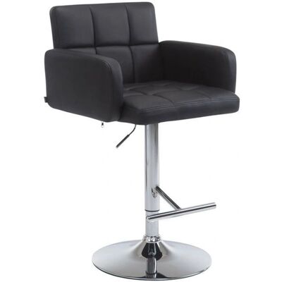 DÉCOSHOP26 Sgabello da bar nero regolabile con braccioli - Sgabello DÉCOSHOP26 Sgabello da bar nero regolabile con braccioli - Sgabello