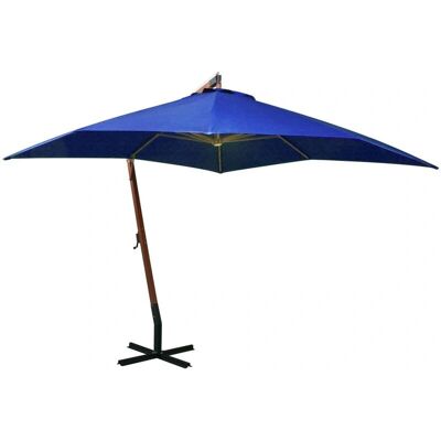 Helloshop26 Ombrellone sospeso blu azuré 3x3m in legno Helloshop26 Ombrellone sospeso blu azuré 3x3m in legno