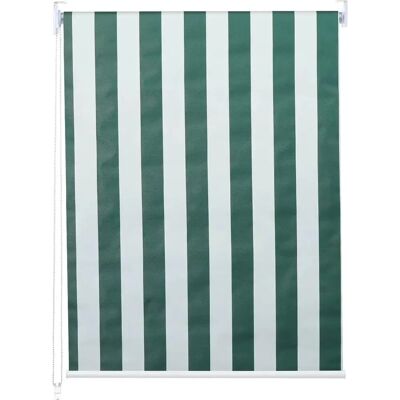 Decoshop26 04_0004476 - Blanc/Vert 90x160 cm - Window roller blind - Publicité Decoshop26 04_0004476 - Blanc/Vert 90x160 cm - Window roller blind - Publicité