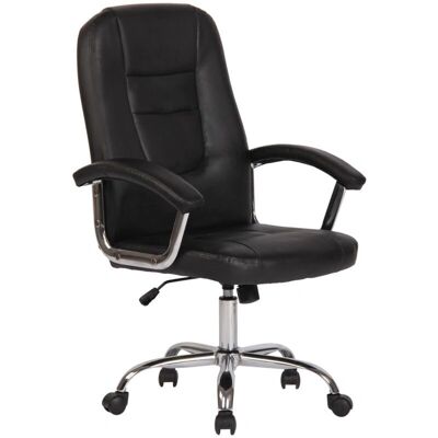 Décoshop26 - BUR10605 - Negro - Sintético - Silla de oficina Décoshop26 - BUR10605 - Negro - Sintético - Silla de oficina