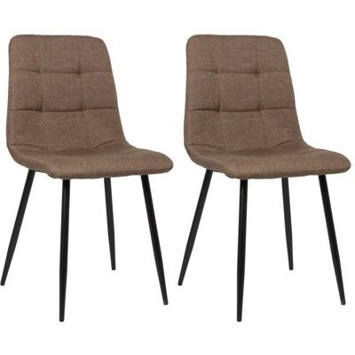DÉCOSHOP26 Sillas de comedor de tela marrón - Estilo moderno DÉCOSHOP26 Sillas de comedor de tela marrón - Estilo moderno
