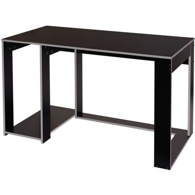 DÉCOSHOP26 Escritorio de Oficina MDF Negro gris 120x60x76cm DÉCOSHOP26 Escritorio de Oficina MDF Negro gris 120x60x76cm