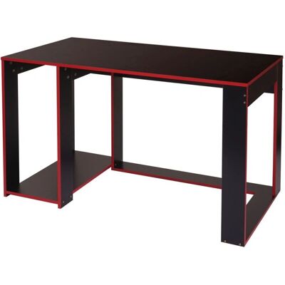 DÉCOSHOP26 Escritorio de oficina - 120x60x76cm MDF Negro/Rojo DÉCOSHOP26 Escritorio de oficina - 120x60x76cm MDF Negro/Rojo