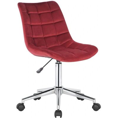 Décoshop26 - BUR10599 - Velours rouge - Office chair - Publicité Décoshop26 - BUR10599 - Velours rouge - Office chair - Publicité