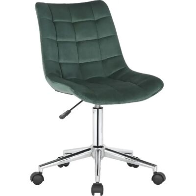 Décoshop26 - BUR10597 - Terciopelo verde - Silla de oficina Décoshop26 - BUR10597 - Terciopelo verde - Silla de oficina