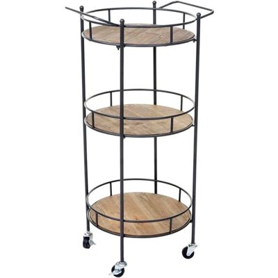 DÉCOSHOP26 - 040002431 - legno di abete - 100x50x43 cm - carrello da servizio DÉCOSHOP26 - 040002431 - legno di abete - 100x50x43 cm - carrello da servizio