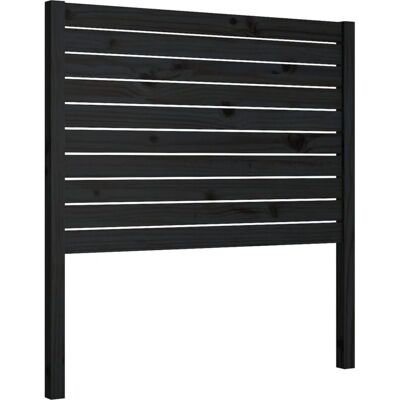 DÉCOSHOP26 - TDL0202041 - Negro - Madera de pino - Headboard DÉCOSHOP26 - TDL0202041 - Negro - Madera de pino - Headboard