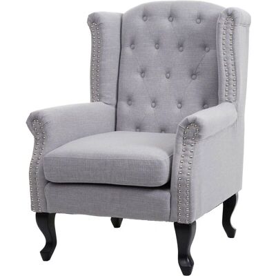 Décoshop26 Sillón Chesterfield Relax - Tela - Patrón de rombos Décoshop26 Sillón Chesterfield Relax - Tela - Patrón de rombos
