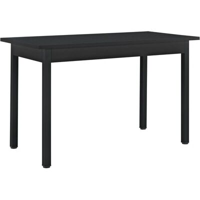 Helloshop26 - Mesa de comedor - Diseño elegante MDF Patas de acero negras Helloshop26 - Mesa de comedor - Diseño elegante MDF Patas de acero negras