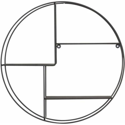 Décoshop26 ETA05032 - Estante de pared redonda con 3 estantes Décoshop26 ETA05032 - Estante de pared redonda con 3 estantes