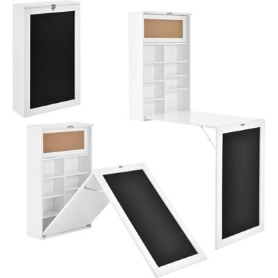 HELLOSHOP26 Escritorio de Pared Blanco - Mesa Plegable Ahorra Espacio HELLOSHOP26 Escritorio de Pared Blanco - Mesa Plegable Ahorra Espacio