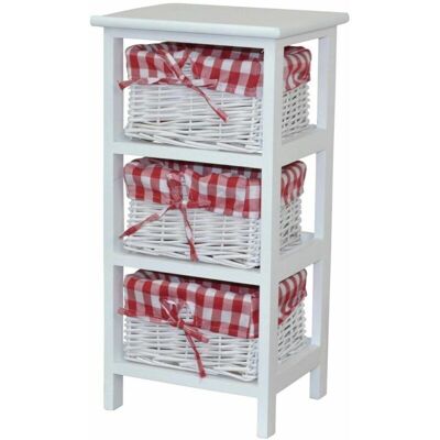 Décoshop26 - MED05143 - Blanc - Paulownia - Étagère - Publicité Décoshop26 - MED05143 - Blanc - Paulownia - Étagère - Publicité