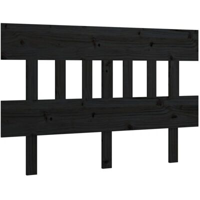 Décoshop26 - Testata letto 203,5x3x81 cm - pino nero Décoshop26 - Testata letto 203,5x3x81 cm - pino nero