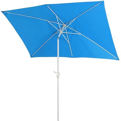 Décoshop26 040003890 - Parapluie de jardin rectangulaire bleu - Patio umbrella - Publicité Décoshop26 040003890 - Parapluie de jardin rectangulaire bleu - Patio umbrella - Publicité