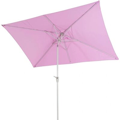 Décoshop26 Parasol rectangulaire en aluminium rose - Parasol - Publicité Décoshop26 Parasol rectangulaire en aluminium rose - Parasol - Publicité