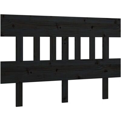 DÉCOSHOP26 - TDL0202295 - Negro - Madera de pino maciza - Cabecero DÉCOSHOP26 - TDL0202295 - Negro - Madera de pino maciza - Cabecero