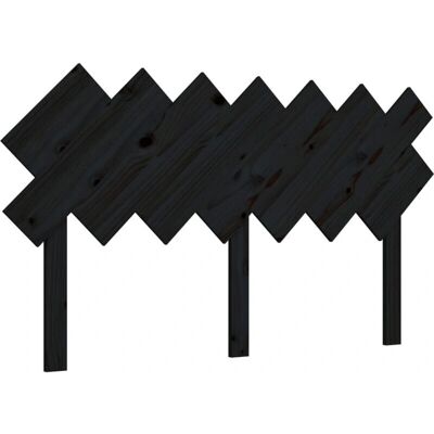Décoshop26 - Cabecero 141x3x80,5 cm pino negro - Headboard Décoshop26 - Cabecero 141x3x80,5 cm pino negro - Headboard