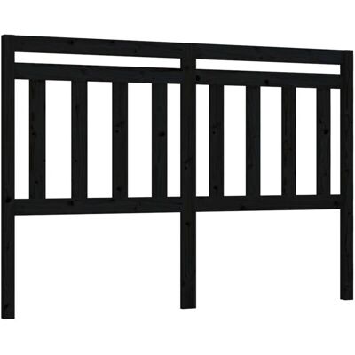 Décoshop26 - TDL0202325 - Nero - Legno di pino - Testata letto Décoshop26 - TDL0202325 - Nero - Legno di pino - Testata letto