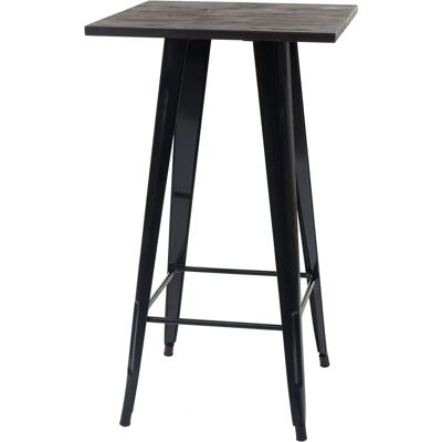 Décoshop26 - 040005123 - Negro - Tímel de olmo - Mesa alta Décoshop26 - 040005123 - Negro - Tímel de olmo - Mesa alta