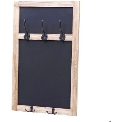 DÉCOSHOP26 - Appendiabiti da parete 5 ganci - 55x34 cm - marrón natural - Wall coat rack DÉCOSHOP26 - Appendiabiti da parete 5 ganci - 55x34 cm - marrón natural - Wall coat rack