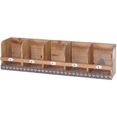 Décoshop26 Estantería de Pared - 5 Compartimentos Vintage Décoshop26 Estantería de Pared - 5 Compartimentos Vintage