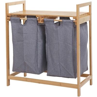 Décoshop26 - Bamboo Hamper - Gris - Panier à linge - Publicité Décoshop26 - Bamboo Hamper - Gris - Panier à linge - Publicité