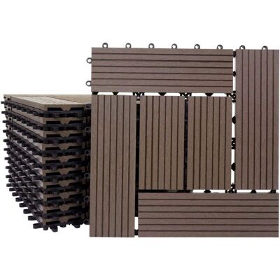 DÉCOSHOP26 - Rhône - Teak marrone - 30x30 - Deck tile DÉCOSHOP26 - Rhône - Teak marrone - 30x30 - Deck tile