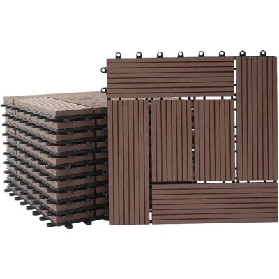 DÉCOSHOP26 - 040005438 - café - 30x30 cm - WPC decking tile DÉCOSHOP26 - 040005438 - café - 30x30 cm - WPC decking tile