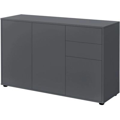HelloShop26 - Unité de rangement - Gris foncé mat - 74x117x36cm - Publicité HelloShop26 - Unité de rangement - Gris foncé mat - 74x117x36cm - Publicité