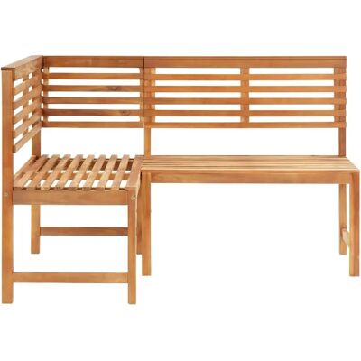 Helloshop26 - Banc De Jardin Meuble De Patio D'extérieur Terrasse D'angle De Jardin 140 X 100 X 91 Cm Bois Solide D'acacia Helloshop26 - Banc De Jardin Meuble De Patio D'extérieur Terrasse D'angle De Jardin 140 X 100 X 91 Cm Bois Solide D'acacia