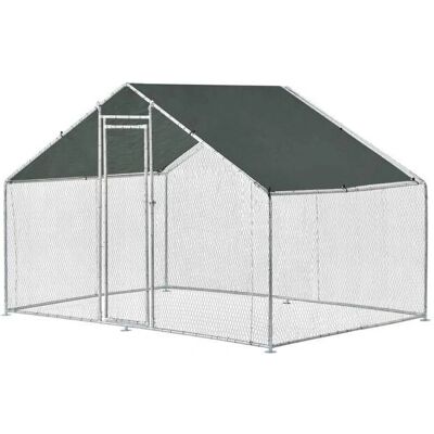 Helloshop26 - Cage pour animaux en acier galvanisé 3x2x2m Vert foncé - Cage pour animaux Helloshop26 - Cage pour animaux en acier galvanisé 3x2x2m Vert foncé - Cage pour animaux