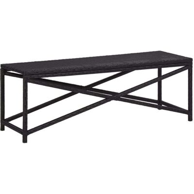 Helloshop26 Banco de jardín Muebles de exterior para terraza 120 x 40 x 43 cm resina tejida - Banco de jardín Helloshop26 Banco de jardín Muebles de exterior para terraza 120 x 40 x 43 cm resina tejida - Banco de jardín