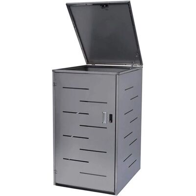 Décoshop26 Abri à poubelles extérieur en acier inoxydable - Pour 2 bacs - Publicité Décoshop26 Abri à poubelles extérieur en acier inoxydable - Pour 2 bacs - Publicité