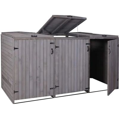 DÉCOSHOP26 - Cerramiento exterior para basura - Madera FSC - Gris Antracita DÉCOSHOP26 - Cerramiento exterior para basura - Madera FSC - Gris Antracita