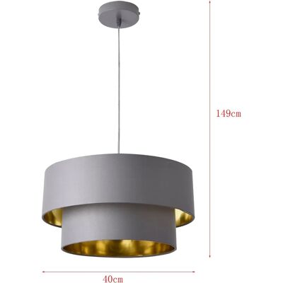 Helloshop26 - 60W design pendant - Esterno grigio - Pendant light Helloshop26 - 60W design pendant - Esterno grigio - Pendant light