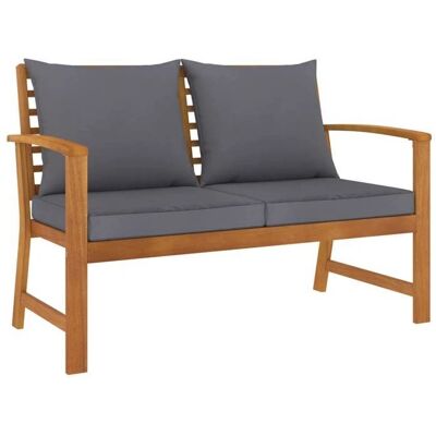 Helloshop26 Banc de jardin en acacia - Gris foncé - 120cm - Publicité Helloshop26 Banc de jardin en acacia - Gris foncé - 120cm - Publicité