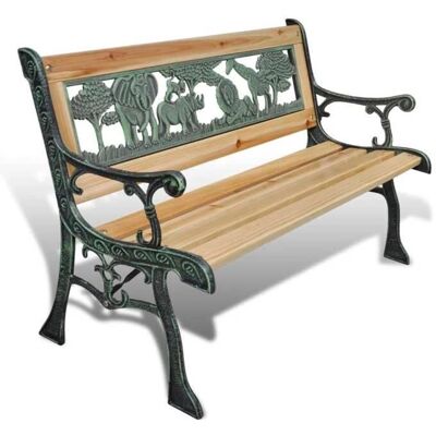 Helloshop26 - Banco de jardín de madera para niños 84cm - Banco de jardín Helloshop26 - Banco de jardín de madera para niños 84cm - Banco de jardín