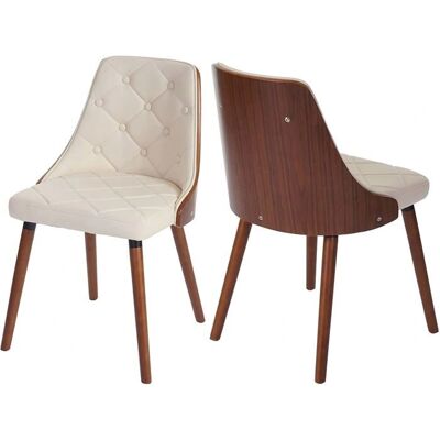 Sillas de comedor de nogal DÉCOSHOP26 - Pack de 2 Sillas de comedor de nogal DÉCOSHOP26 - Pack de 2