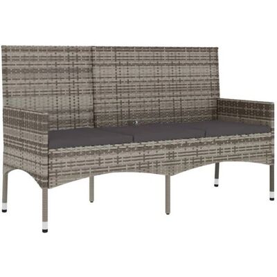 Helloshop26 - Banco de Jardín - 3 Plazas Resina Gris - Muebles de Exterior Helloshop26 - Banco de Jardín - 3 Plazas Resina Gris - Muebles de Exterior