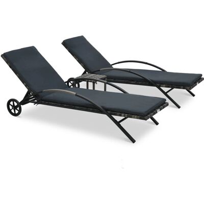 Set da Giardino Helloshop26 - 2 Sedie e Tavolo - Antracite Set da Giardino Helloshop26 - 2 Sedie e Tavolo - Antracite