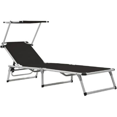 Helloshop26 - 02_0011958 - Noir - Aluminium - Sun lounger set - Publicité Helloshop26 - 02_0011958 - Noir - Aluminium - Sun lounger set - Publicité