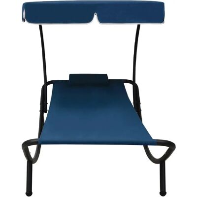 HelloShop26 - Transat 200 cm - Azul - Almohada - Tumbona HelloShop26 - Transat 200 cm - Azul - Almohada - Tumbona