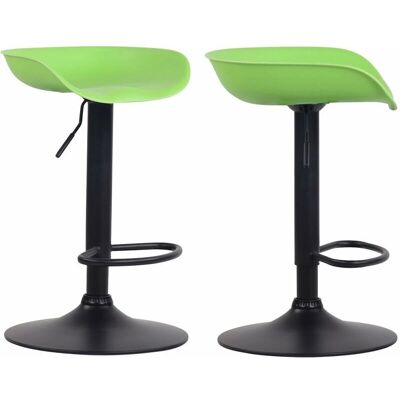 Décoshop26 Sgabelli da Bar in Plastica Verde Regolabili - Sgabelli Décoshop26 Sgabelli da Bar in Plastica Verde Regolabili - Sgabelli